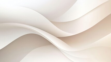 Obraz premium Abstract Beige and White Wave Design