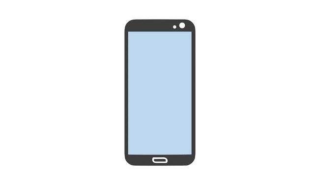 4K video Money Footage with Shopping Bag and Smartphone on White Screen Background. 4k video animated Shopping Bag falling down