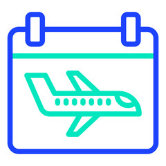 Flight calendar Vector Icon Design Illustration