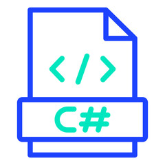 C sharp Vector Icon Design Illustration
