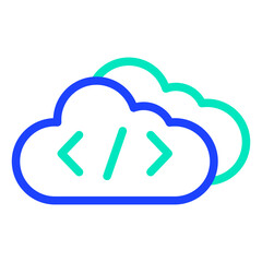 Cloud coding Vector Icon Design Illustration