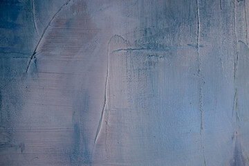 Close up of blue painting of paint strokes