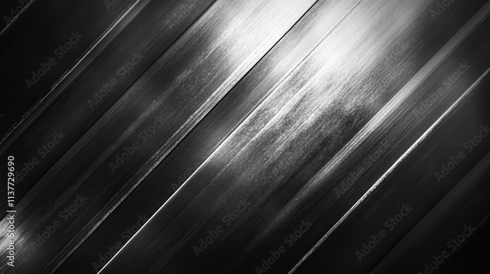 Aufkleber abstract metallic background with dynamic light reflection and strip texture