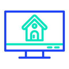 Online house Vector Icon Design Illustration
