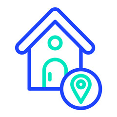 House Location Vector Icon Design Illustration