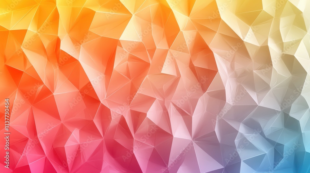 Poster colorful geometric abstract background with triangular shapes and soft gradients