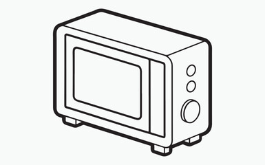 Microwave line icon