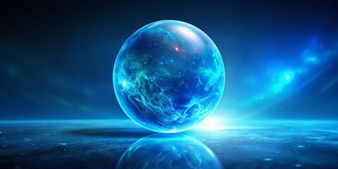 Fototapeta premium Mystical Blue Orbs: Abstract Art, Spiritual Energy, Celestial Spheres, Ethereal Glow, Fantasy Background, Blue Orb Wallpaper, Digital Art, Sci-Fi Art, Cosmic Energy, Blue Light, Abstract Background