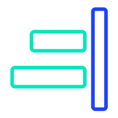 Right alignment Vector Icon Design Illustration