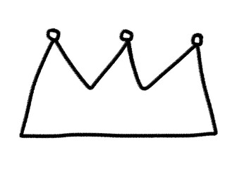 Crown doodle png sticker, simple monarchy transparent background