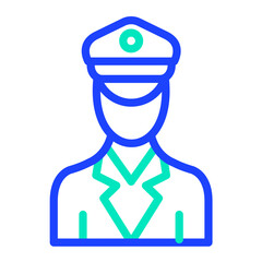 Officer Vector Icon Design Illustration