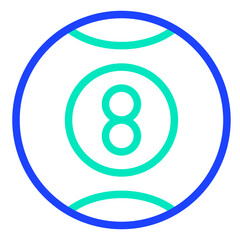 Pool ball Vector Icon Design Illustration