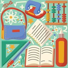 hand drawn school theme vector pack