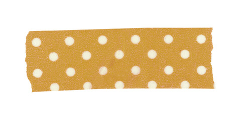 Sticky tape png clipart, yellow polka dot pattern with transparent background