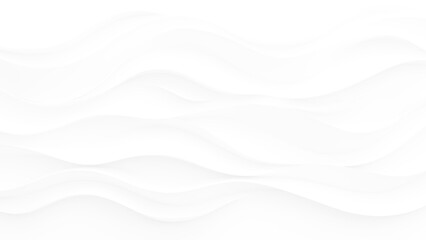 Obraz premium White wave modern abstract background. Luxury horizontal white background for business banner, poster, backdrop, voucher, invite. Vector illustration 