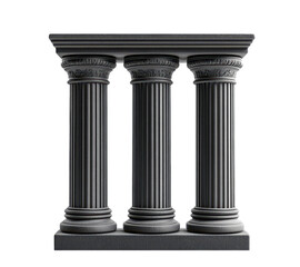Black and white law firm logo mock-up with stylized columns