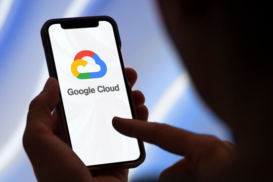 Guilherand-Granges, France - December 16, 2024. Google Cloud is a platform offering cloud computing, storage, and AI solutions for businesses and developers worldwide.
