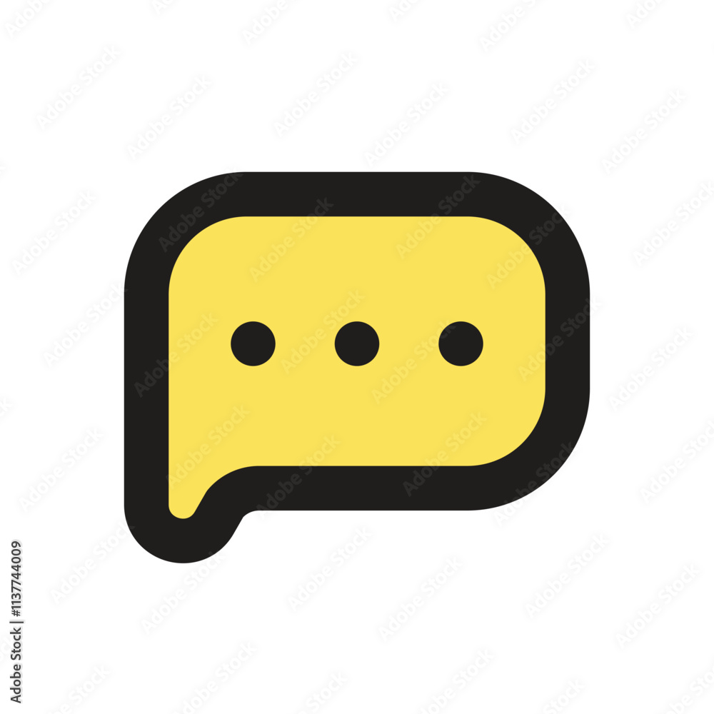 Poster the image shows a simple pixel art style speech bubble signifying communication or messaging.