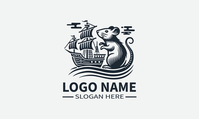 Rat Logo Design, Chinese Zodiac Logo, Year of the Rat Logo, 