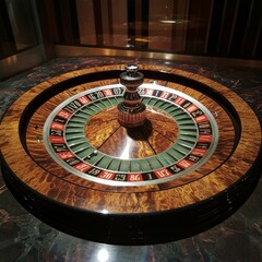 Roulette wheel close up at the Casino - Selective Focus --v 6.1 Job ID: b49e4ec3-42c5-4f4e-af2e-1dc8570272cc