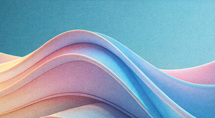 Dynamic texture of abstract waves in pastel gradient hues