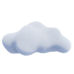 Cartoon-Style 3D Soft Cute Fluffty Cloud