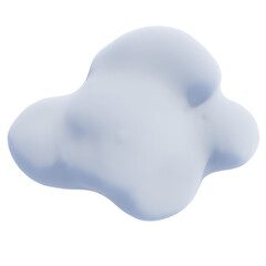 Cartoon-Style 3D Soft Cute Fluffty Cloud
