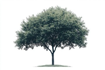 Isolated Green Tree on White Background