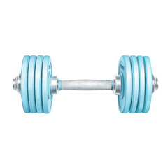 Fototapeta premium Paper Art depiction of a dumbbell isolated on a white background. cutout png