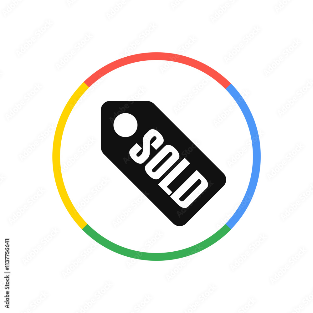 Sticker Sold Tag Icon  
