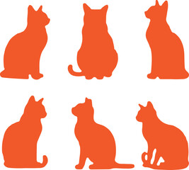 Set of cats collection vector illustration 