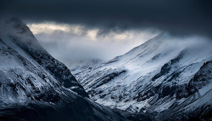 Obraz premium snowy mountain view
