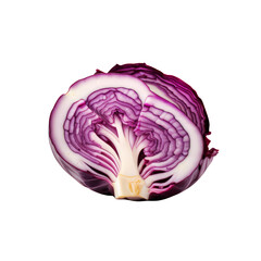 Obraz premium Red Cabbage Cross Section Vibrant Vegetable Photography