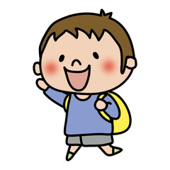 遠足に行く子供（男の子1）