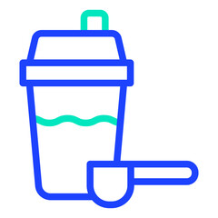 Protein Shake Vector Icon Design Illustration