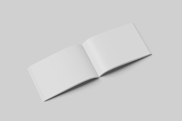 WHITE A4 LANDSCAPE MAGAZINE MOCKUP