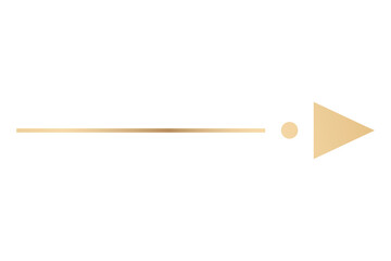 Png aesthetic gold arrow element, vintage style sticker