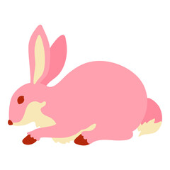 Cute rabbit png sticker, animal illustration, transparent background