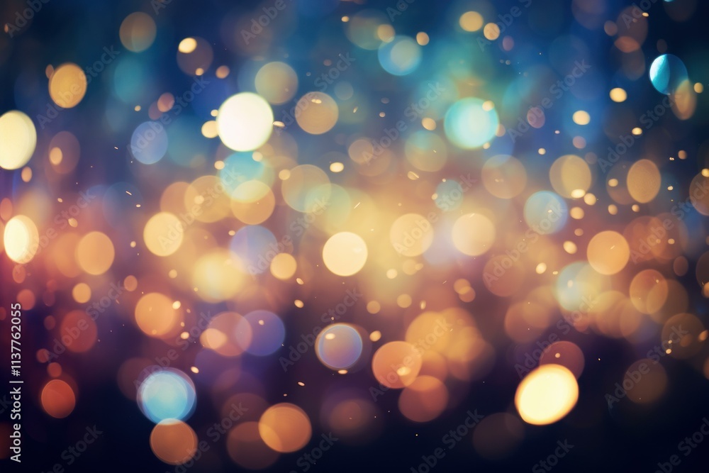 Poster blurred colorful lights creating a magical bokeh effect, perfect for festive backgrounds and designs