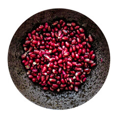 PNG Closeup of fresh pomegranate, collage element, transparent background