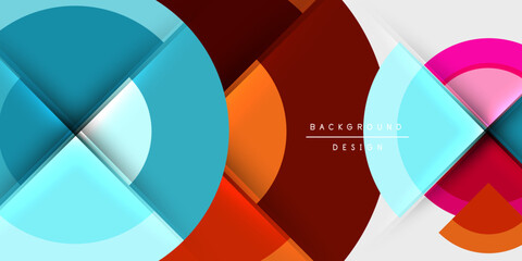 Obraz premium Target circle geometric abstract shapes. Vector Illustration For Wallpaper, Banner, Background, Card, Book Illustration, landing page