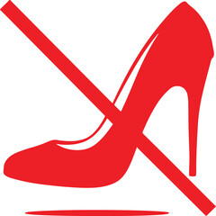 no heels sign icon vector illustration with white background