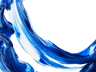 An abstract classic blue background frame isolated against a transparent background, ideal for design projects, creative visuals, or artistic presentations.