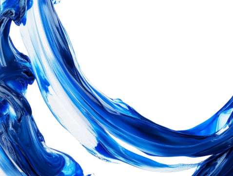An abstract classic blue background frame isolated against a transparent background, ideal for design projects, creative visuals, or artistic presentations.