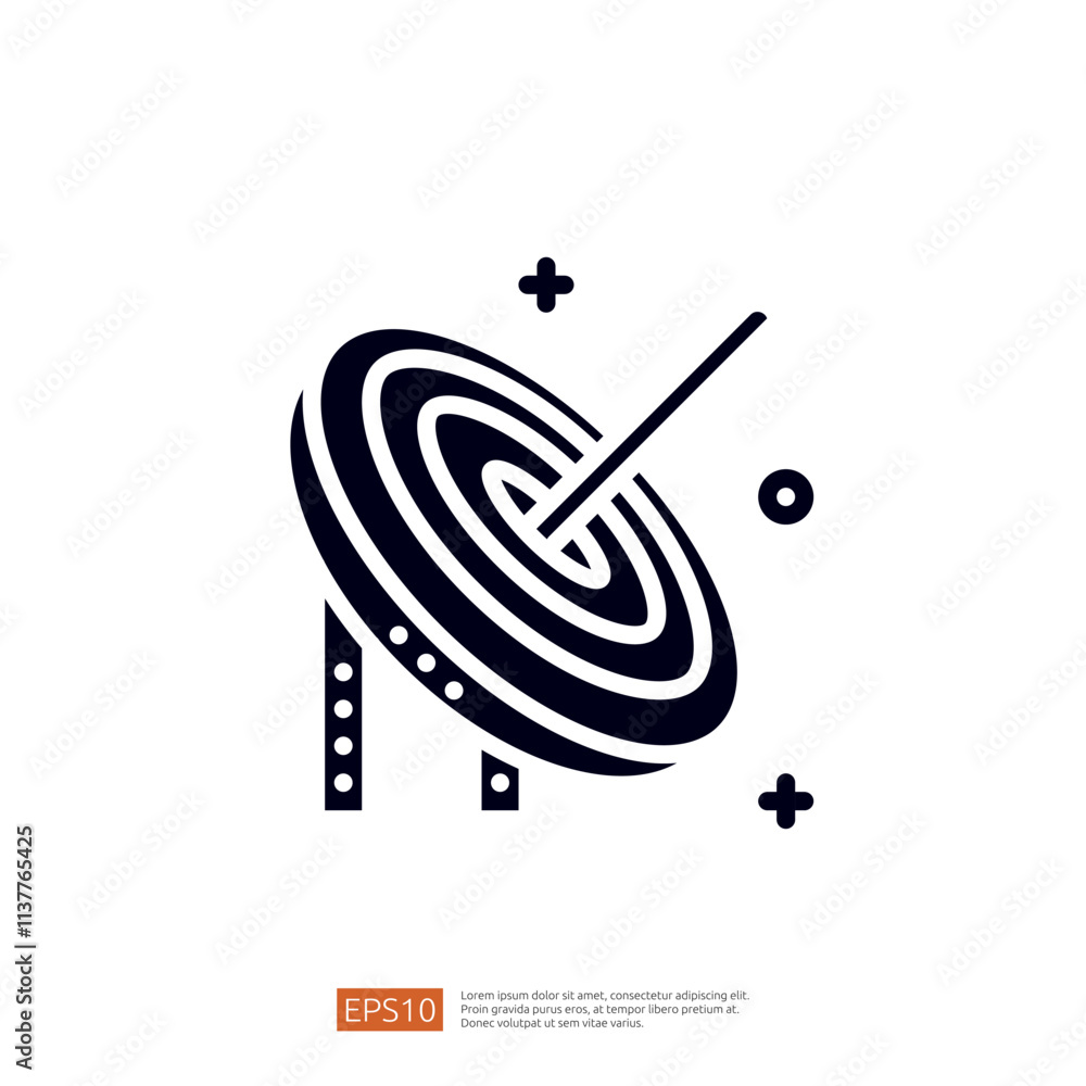Poster a stylized graphic of a target with a dart, symbolizing goal achievement and precision.