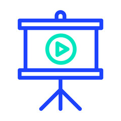 Projector Screen Vector Icon Design Illustration