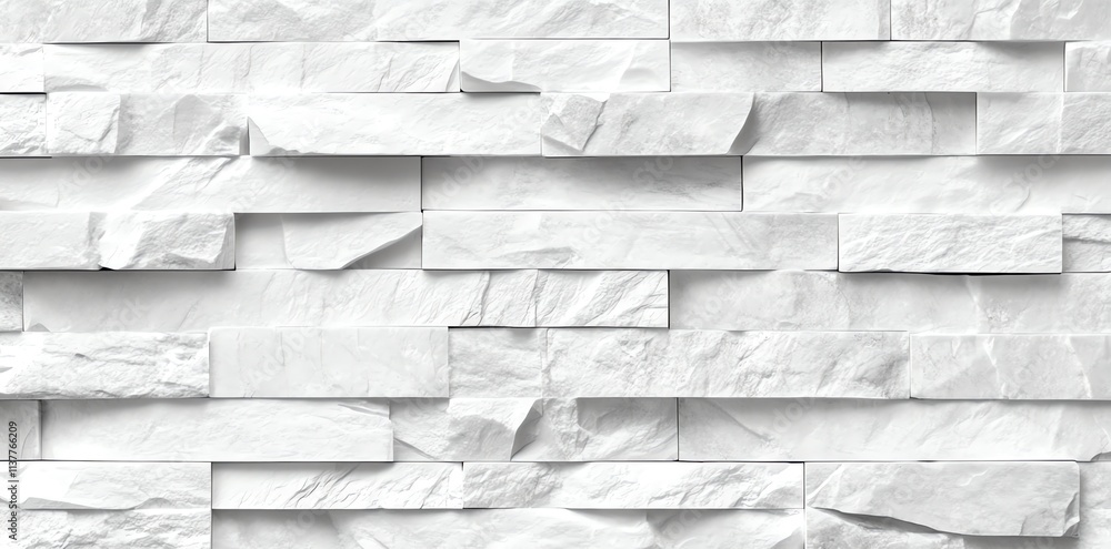 Poster white stone wall texture with rough surface and stacked pattern.