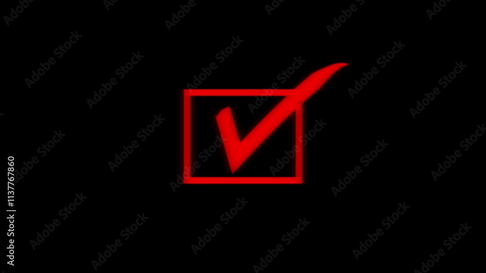 Poster animation of the green circle check mark icon. smooth and simple animation of check marks, correct s