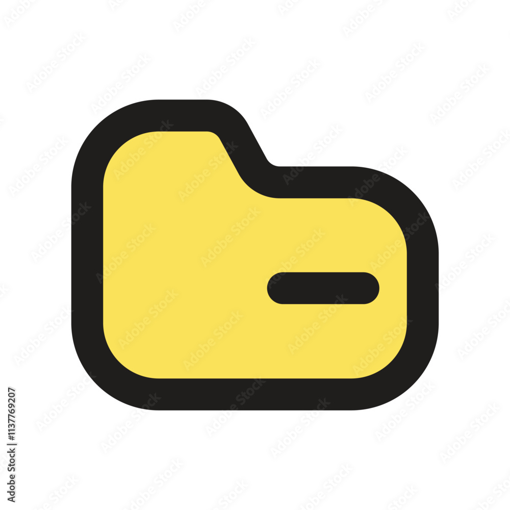 Poster the image shows a minimalist yellow folder icon commonly used in digital interfaces.