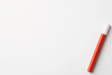 Red marker on white background with ample blank space.